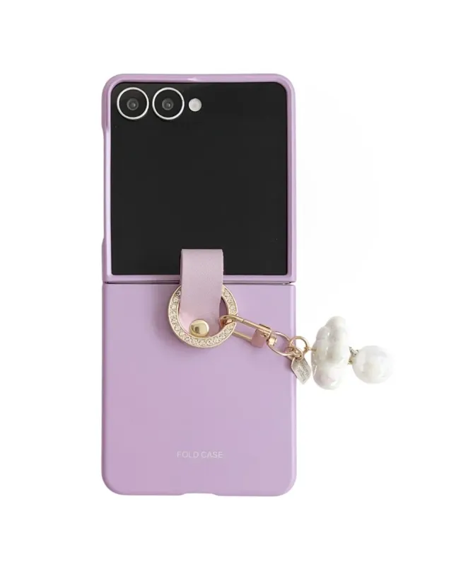 Coque Samsung Galaxy Z Flip 7 Ultra Fine avec Pendentif Perlé | PEARLY