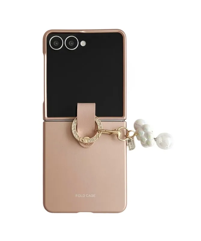 Coque Samsung Galaxy Z Flip 7 Ultra Fine avec Pendentif Perlé | PEARLY