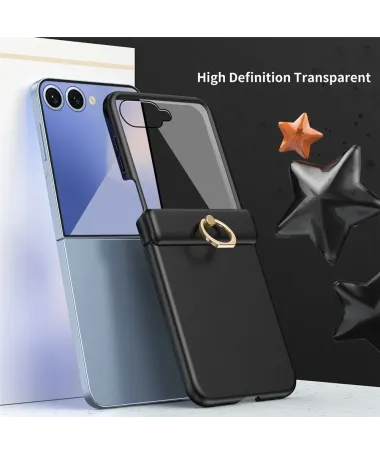Coque Samsung Galaxy Z Flip 7 avec anneau et protection charnière Noir - photo 6