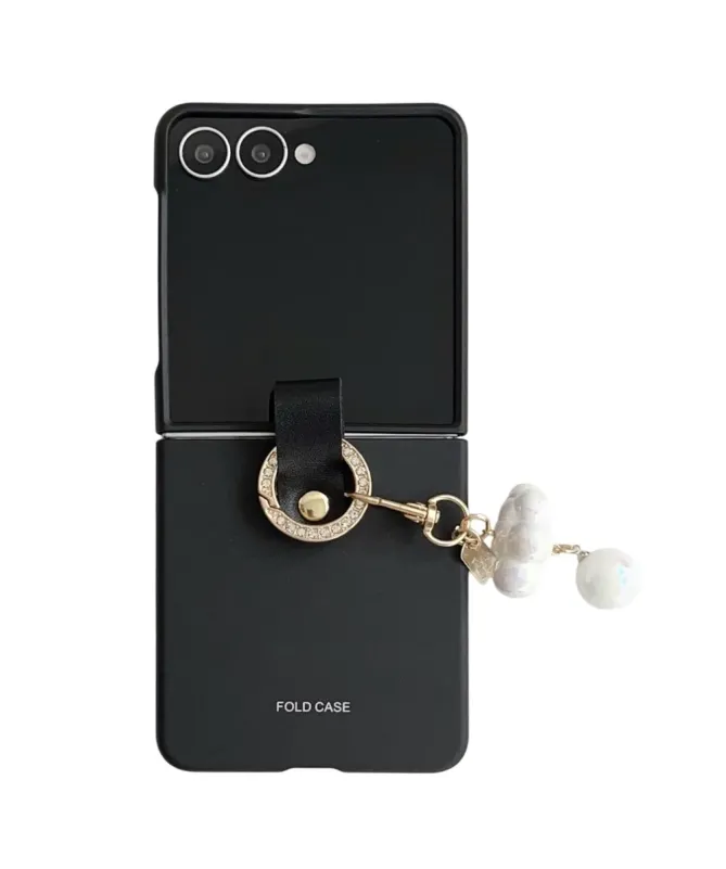 Coque Samsung Galaxy Z Flip 7 Ultra Fine avec Pendentif Perlé | PEARLY