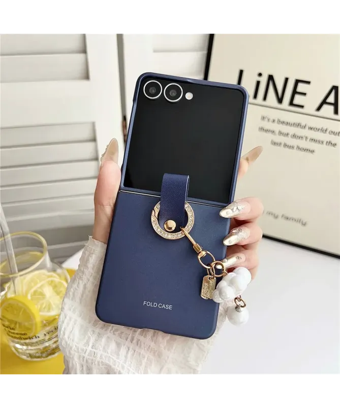 Coque Samsung Galaxy Z Flip 7 Ultra Fine avec Pendentif Perlé | PEARLY