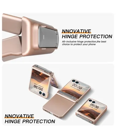Coque support Samsung Galaxy Z Flip 7 avec film écran | STANDGUARD Or Rose - photo 10