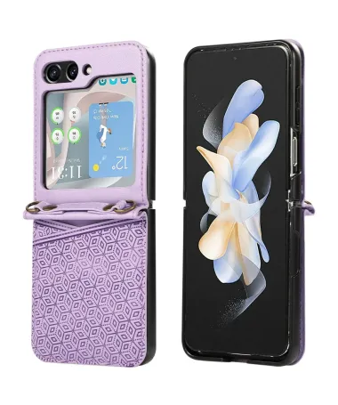 Coque Samsung Galaxy Z Flip 7 Porte‑cartes Motif Losange | HEX