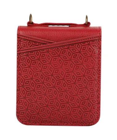 Coque Samsung Galaxy Z Flip 7 Porte‑cartes Motif Losange | HEX Rouge foncé - photo 7