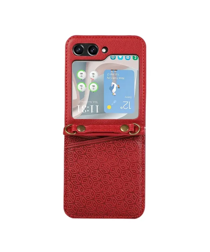 Coque Samsung Galaxy Z Flip 7 Porte‑cartes Motif Losange | HEX