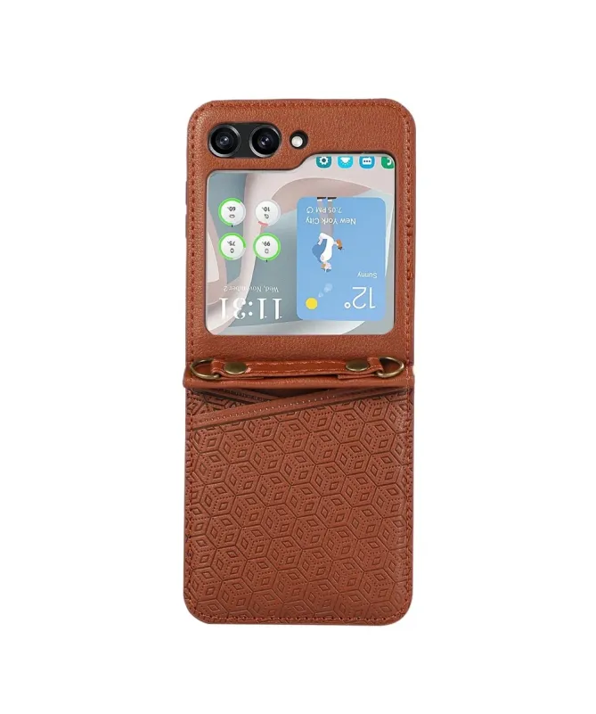 Coque Samsung Galaxy Z Flip 7 Porte‑cartes Motif Losange | HEX