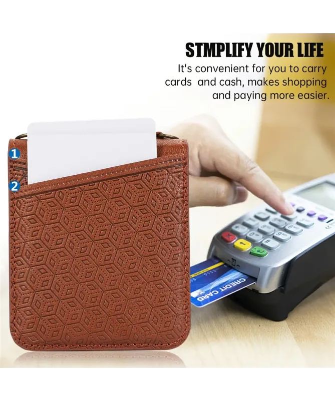 Coque Samsung Galaxy Z Flip 7 Porte‑cartes Motif Losange | HEX