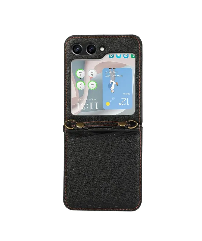 Coque Samsung Galaxy Z Flip 7 Porte‑cartes Motif Losange | HEX