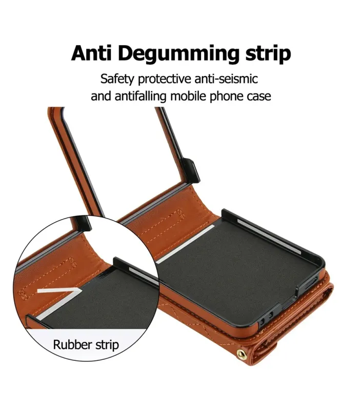 Etui Portefeuille Samsung Galaxy Z Flip 7 Anti‑RFID | ELEGANZA