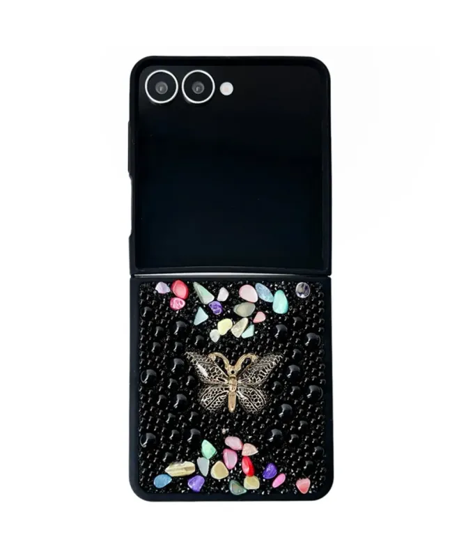 Coque Samsung Galaxy Z Flip 7 avec Strass Papillon | GLINT
