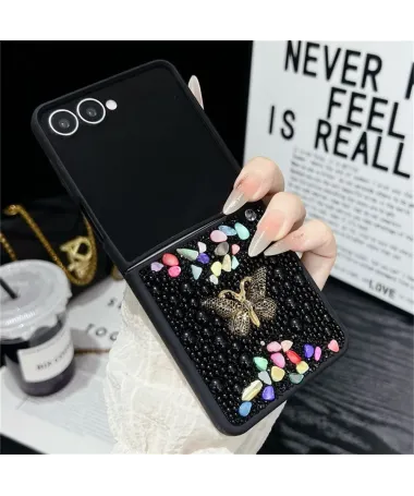 Coque Samsung Galaxy Z Flip 7 avec Strass Papillon | GLINT