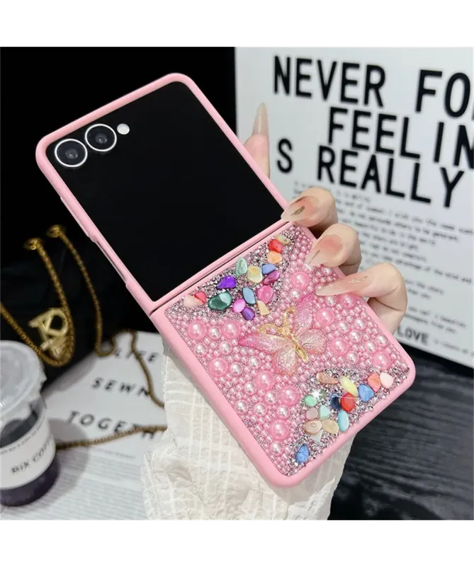 Coque Samsung Galaxy Z Flip 7 avec Strass Papillon | GLINT