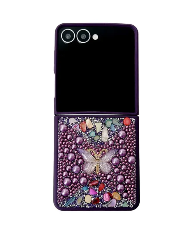 Coque Samsung Galaxy Z Flip 7 avec Strass Papillon | GLINT