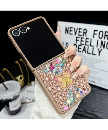 Coque Samsung Galaxy Z Flip 7 avec Strass Papillon | GLINT Or - photo 13