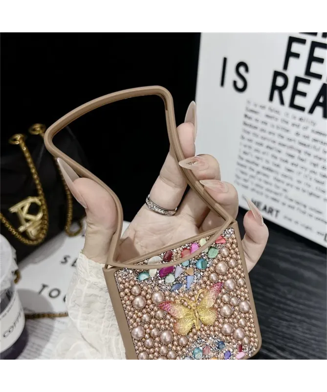 Coque Samsung Galaxy Z Flip 7 avec Strass Papillon | GLINT