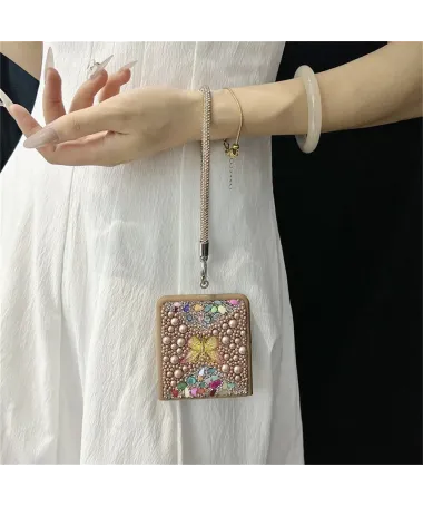 Coque Samsung Galaxy Z Flip 7 avec Strass Papillon et Dragonne | GLINT Or - photo 11