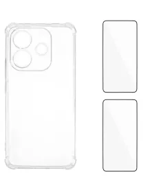 Pack Xiaomi Redmi Note 14 4G | Coque Coins Renforcés Transparente avec