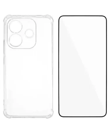 Pack Xiaomi Redmi Note 14 4G | Coque Coins Renforcés Transparente avec