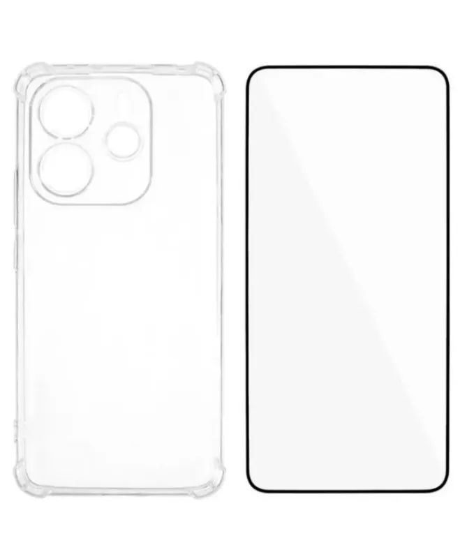 Pack Xiaomi Redmi Note 14 4G | Coque Coins Renforcés Transparente avec