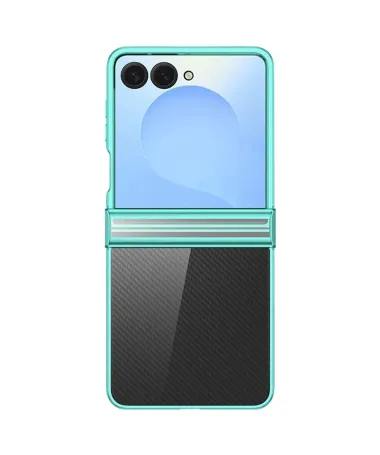 Coque transparente charnière électroplaquée pour Samsung Galaxy Z Flip