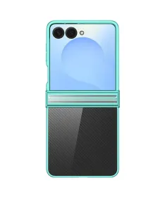 Coque transparente charnière électroplaquée pour Samsung Galaxy Z Flip