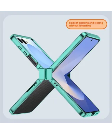 Coque transparente charnière électroplaquée pour Samsung Galaxy Z Flip