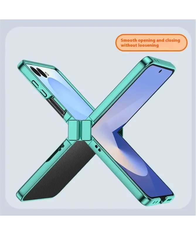 Coque transparente charnière électroplaquée pour Samsung Galaxy Z Flip