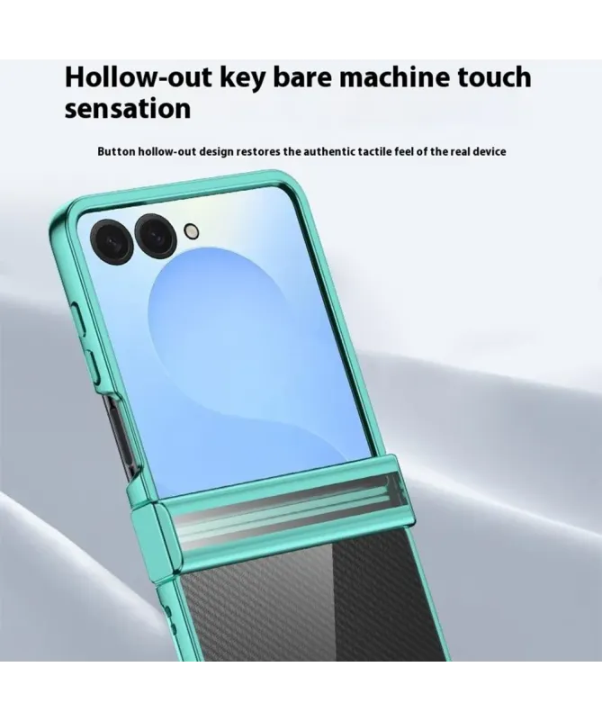 Coque transparente charnière électroplaquée pour Samsung Galaxy Z Flip