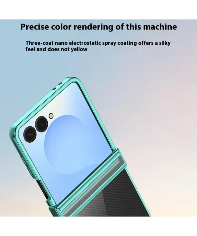 Coque transparente charnière électroplaquée pour Samsung Galaxy Z Flip