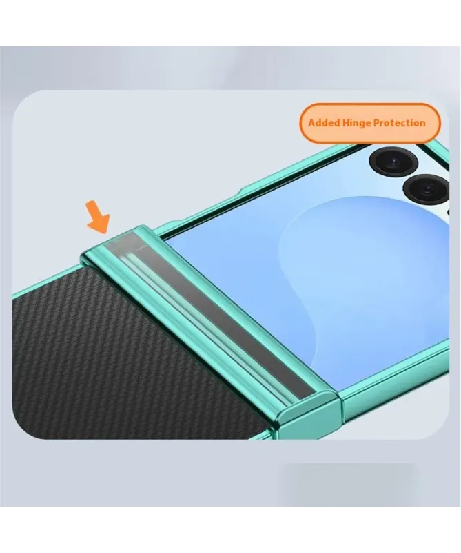 Coque transparente charnière électroplaquée pour Samsung Galaxy Z Flip