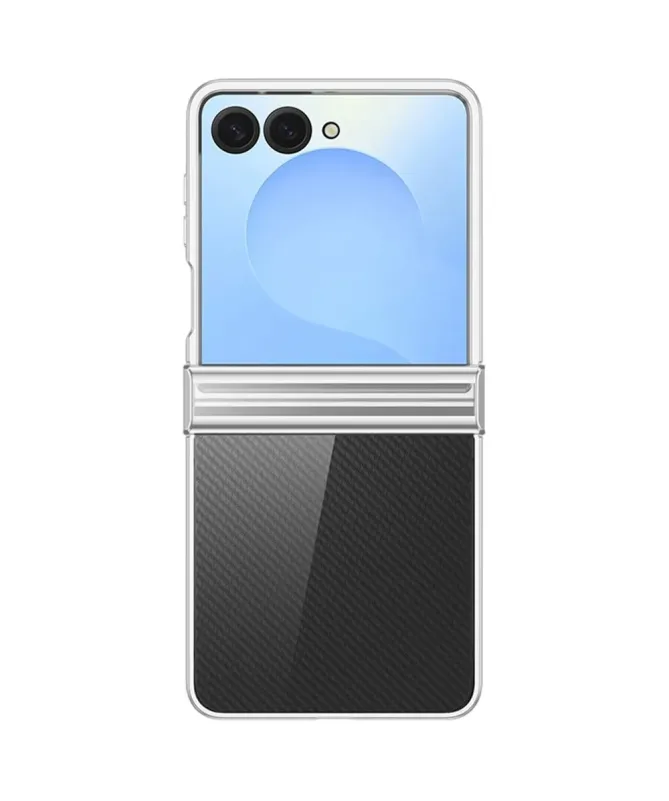 Coque transparente charnière électroplaquée pour Samsung Galaxy Z Flip