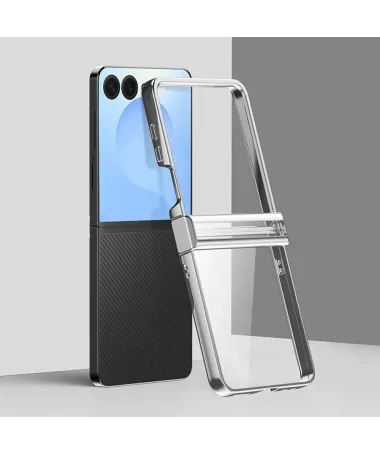 Coque transparente charnière électroplaquée pour Samsung Galaxy Z Flip  7 Argent - photo 10