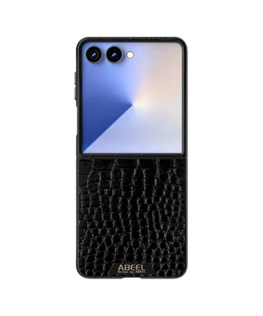 Coque Samsung Galaxy Z Flip 7 Colette Cuir Effet Croco Noir - photo 7