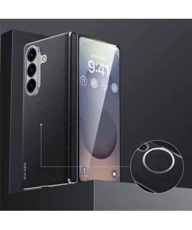 Coque magnétique texture carbone Samsung Galaxy Z Fold 7