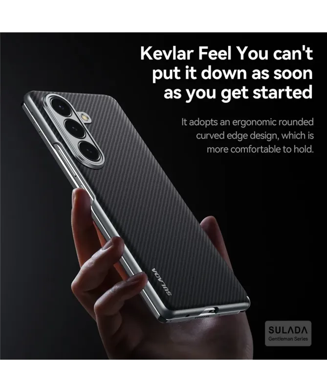 Coque magnétique texture carbone Samsung Galaxy Z Fold 7