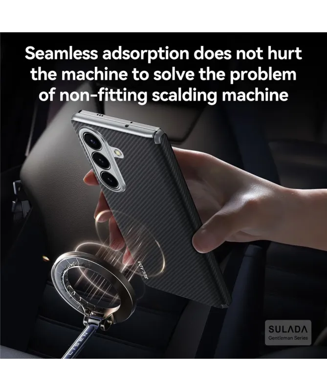 Coque magnétique texture carbone Samsung Galaxy Z Fold 7