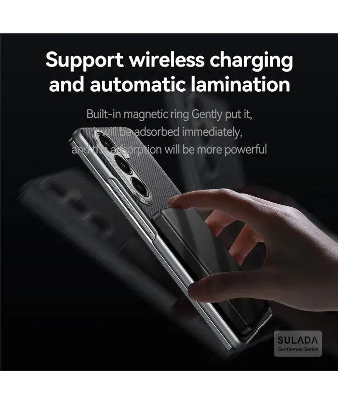 Coque magnétique texture carbone Samsung Galaxy Z Fold 7