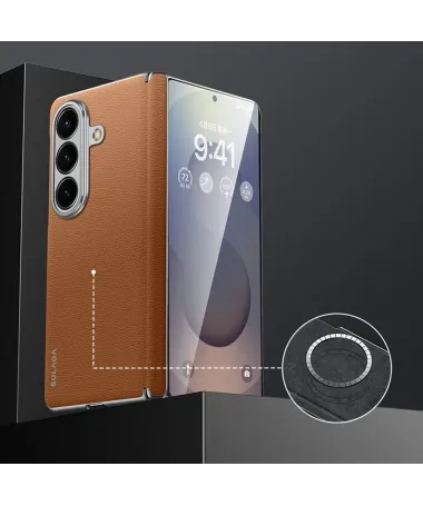 Coque arrière Samsung Galaxy Z Fold 7 Frameless Cuir Véritable | NOMAD