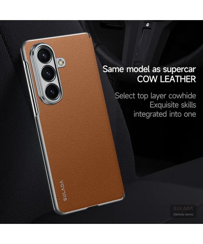 Coque arrière Samsung Galaxy Z Fold 7 Frameless Cuir Véritable | NOMAD