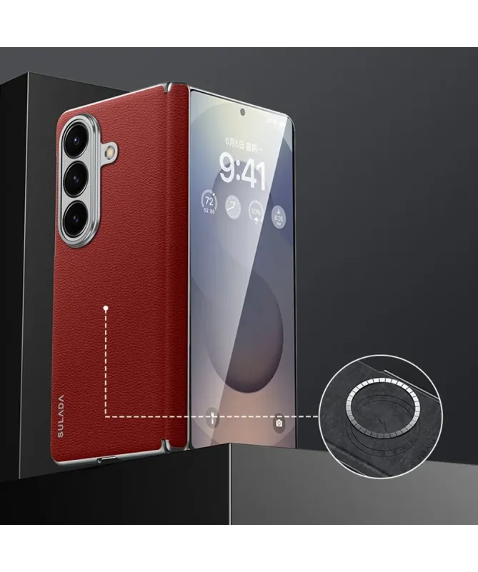 Coque arrière Samsung Galaxy Z Fold 7 Frameless Cuir Véritable | NOMAD