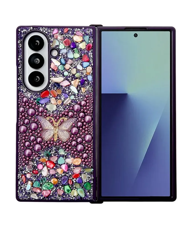 Coque Samsung Galaxy Z Fold 7 avec Strass Papillon | GLINT