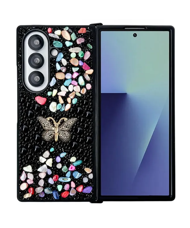 Coque Samsung Galaxy Z Fold 7 avec Strass Papillon | GLINT