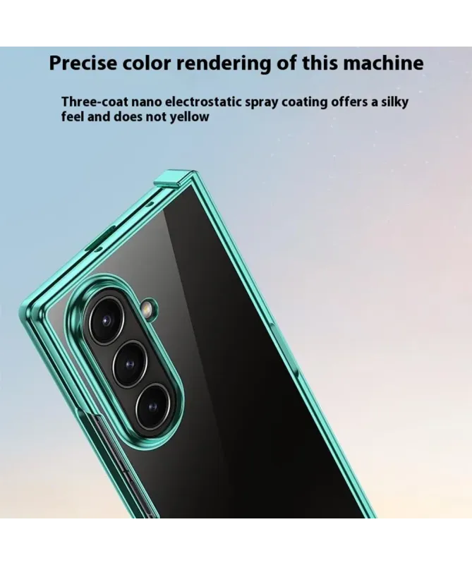 Coque transparente charnière électroplaquée pour Samsung Galaxy Z Fold