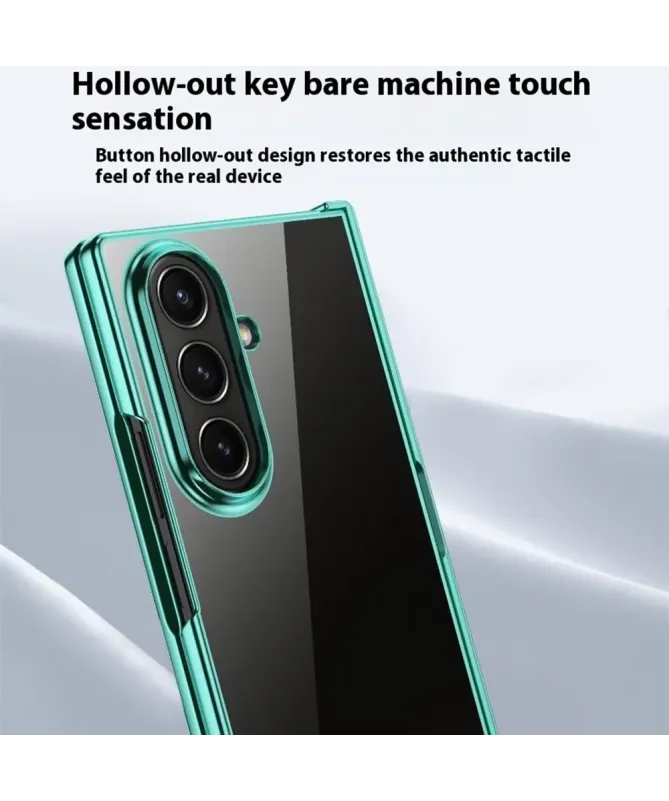 Coque transparente charnière électroplaquée pour Samsung Galaxy Z Fold