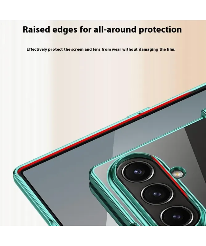Coque transparente charnière électroplaquée pour Samsung Galaxy Z Fold