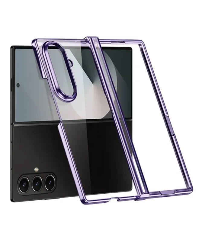 Coque transparente charnière électroplaquée pour Samsung Galaxy Z Fold