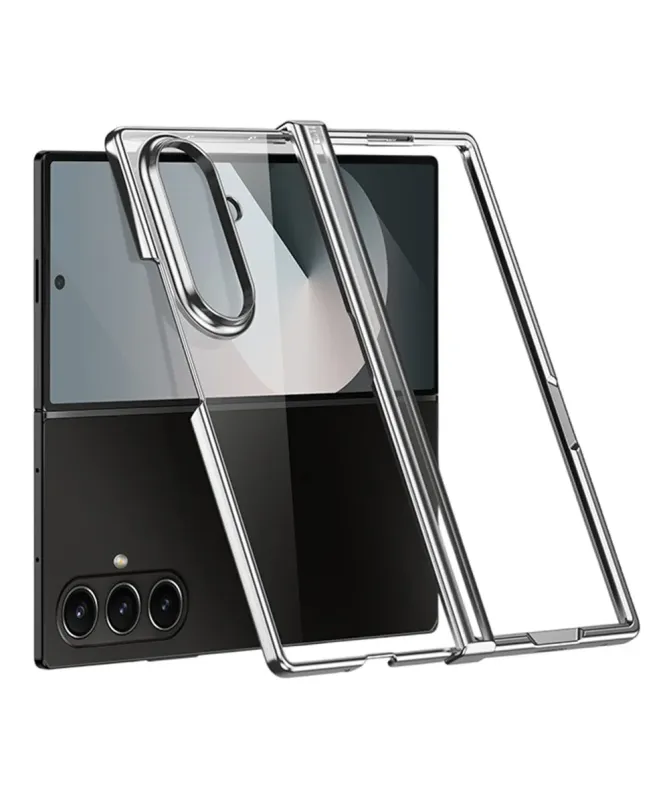 Coque transparente charnière électroplaquée pour Samsung Galaxy Z Fold