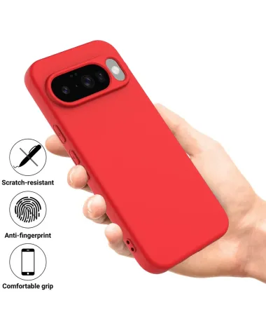 Coque Google Pixel 10 Puro silicone liquide Rouge - photo 7