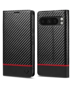 Flip cover Google Pixel 10 / 10 Pro fibre de carbone Horizontal Stripe