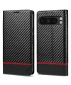 Flip cover Google Pixel 10 / 10 Pro fibre de carbone Horizontal Stripe